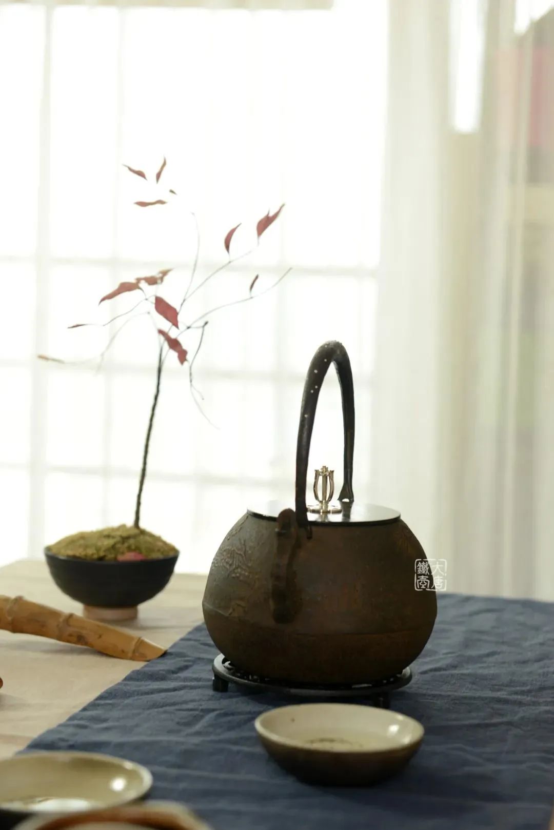 交換無料！ 出雲焼 茶道具 ルソン写し 飾壷 香舟 共箱 三本組紐 口覆い