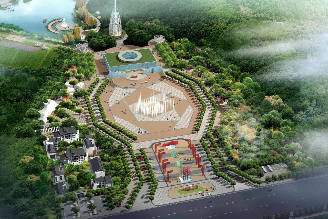  p>仲恺中心公园以仲恺高新区总体规划为依据,以峡下山塘为中心,以