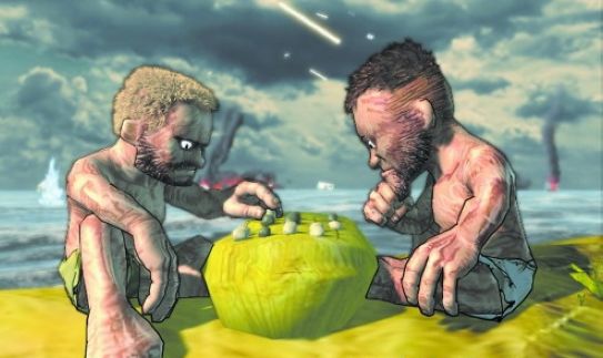 打个大西瓜》(英文名see through),片长16分钟,是一部反战题材的动画