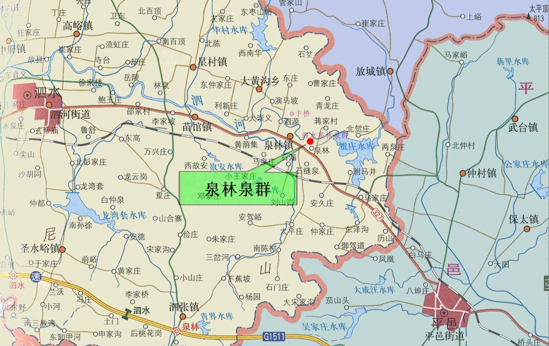  p>泉林泉群,位于山东省泗水县城东泉林村,属于石灰岩裂隙岩上升泉.