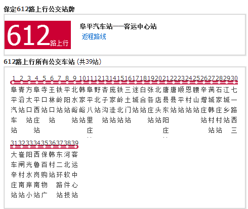  p>保定公交612路是一条公交车路线,隶属于保定运输集团公司第一 a