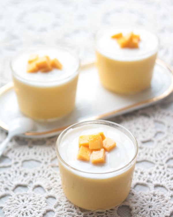 酸奶芒果布丁