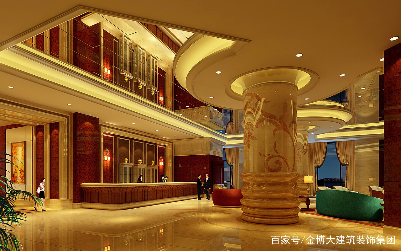 郑州国际星级酒店装修设计公司案例效果图_百科TA说