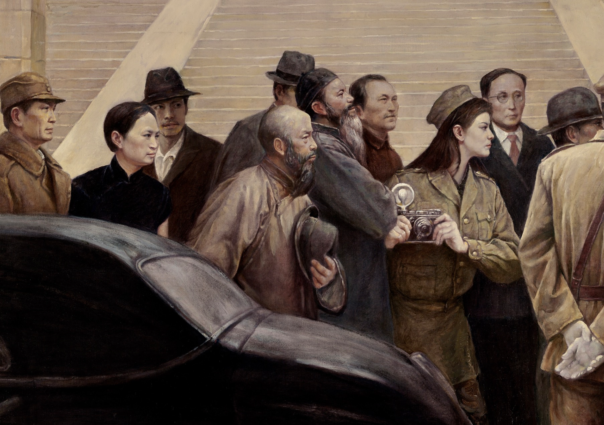  p>《重庆谈判》为刘勇于1982年6月完成的油画作品,同时也是艺术家