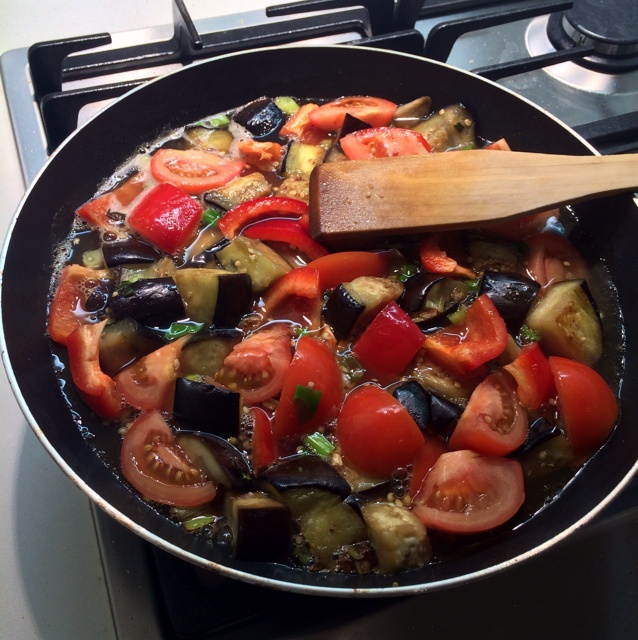 无油啤酒烧茄子