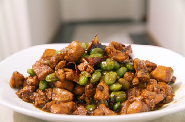 毛豆鸡块