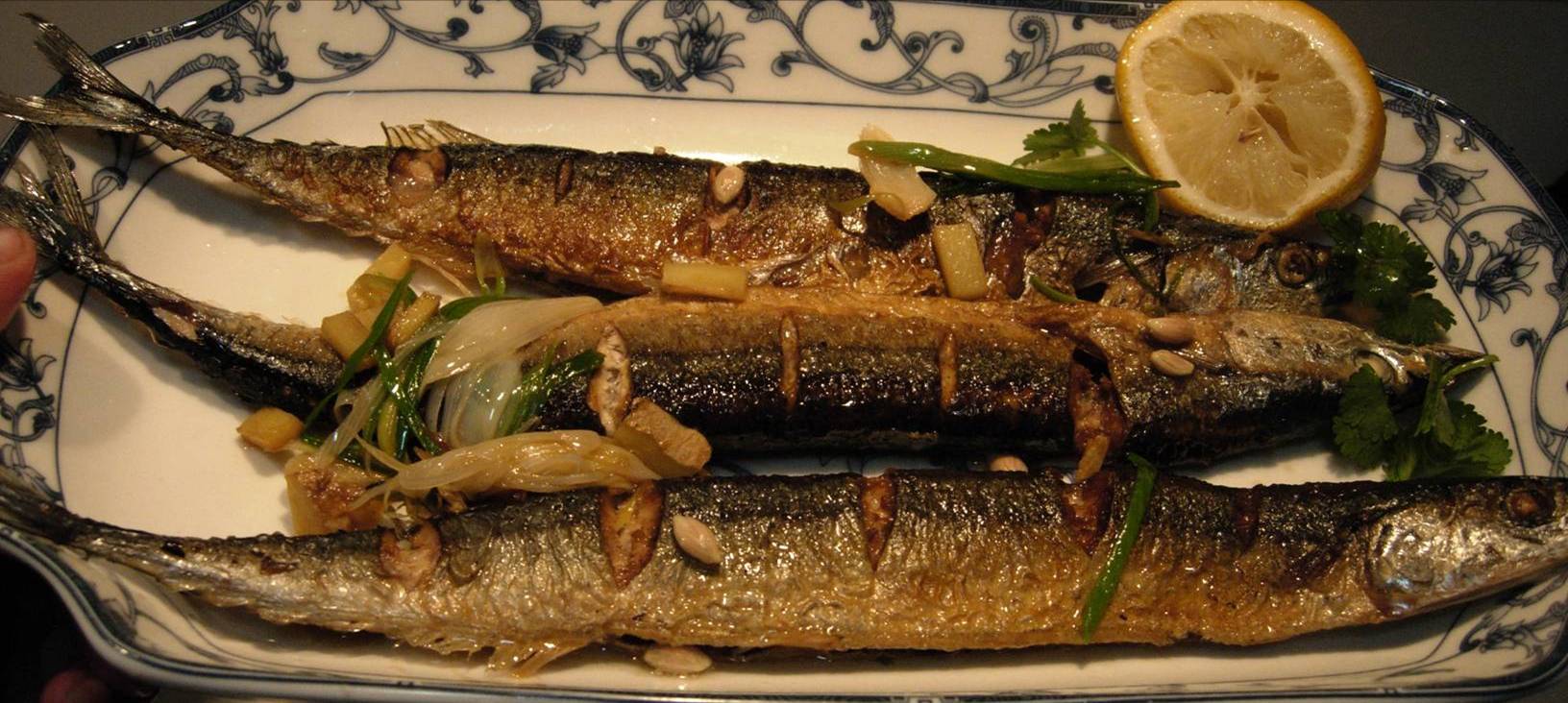  p>秋刀鱼( i>cololabis saira /i>)又称竹刀鱼,由于其体形修长如刀