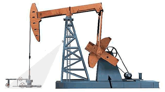  p>游梁式抽油机,也称梁式抽油机,游梁式曲柄平衡抽油机,指含有游梁