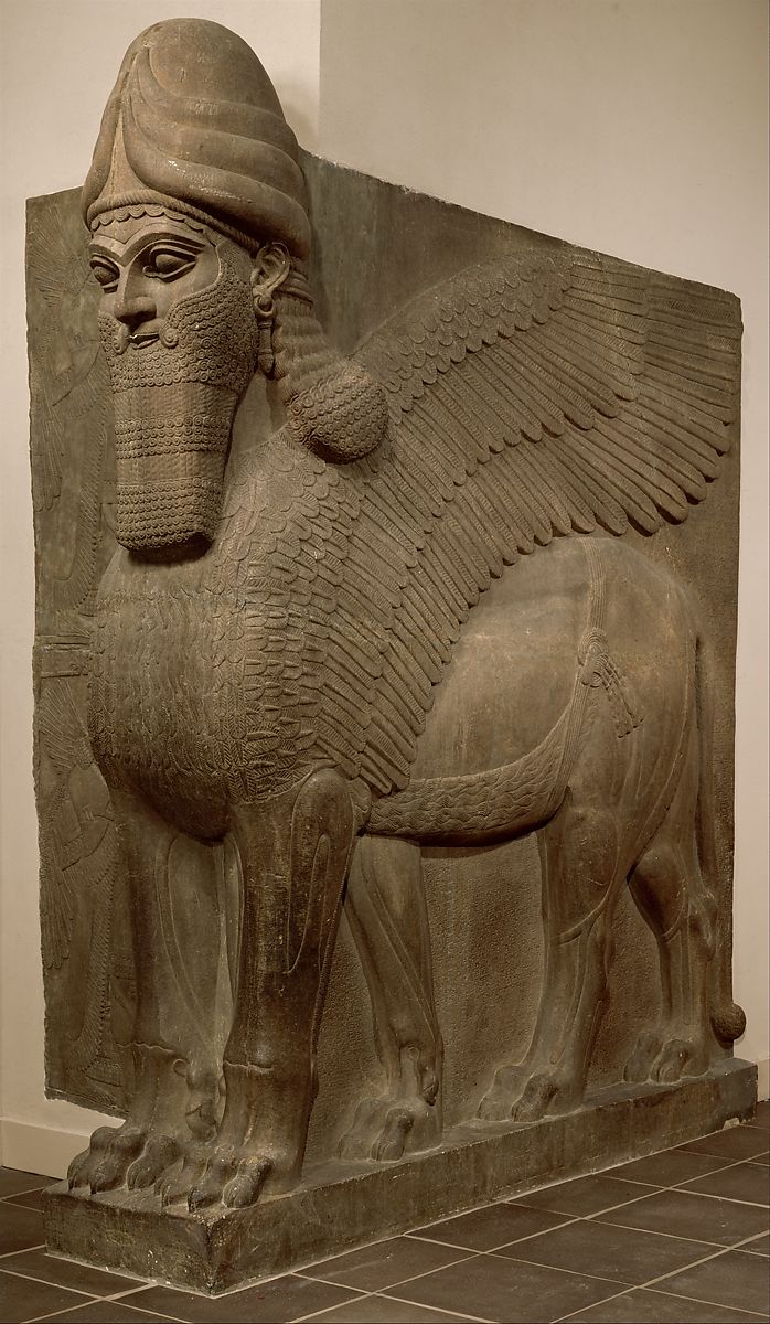 p>拉玛苏(lamassu)是亚述,巴比伦神话中的人首半狮半牛怪,保卫着亚述