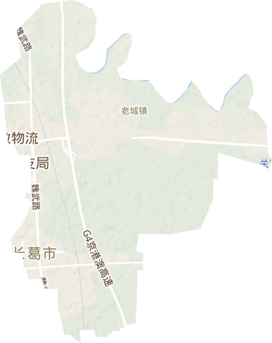 <p>老城镇地形图