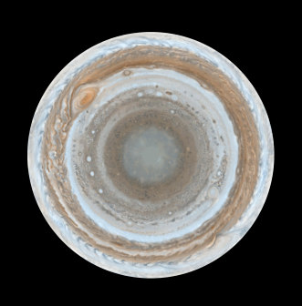 <p>木星南极视角