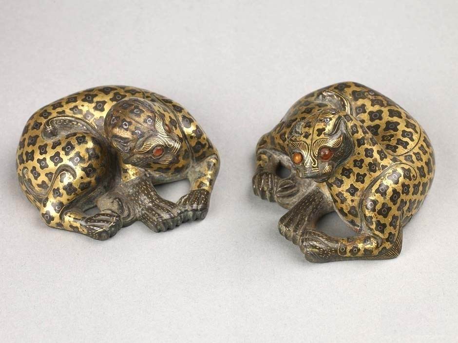 错金银镶嵌铜豹