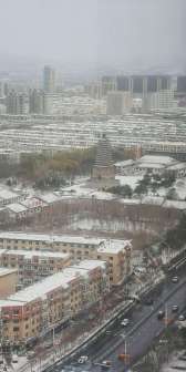 朝阳北塔附近航拍