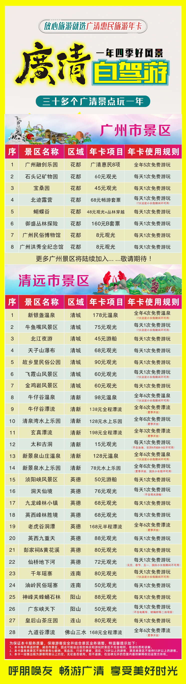 广清惠民旅游年卡