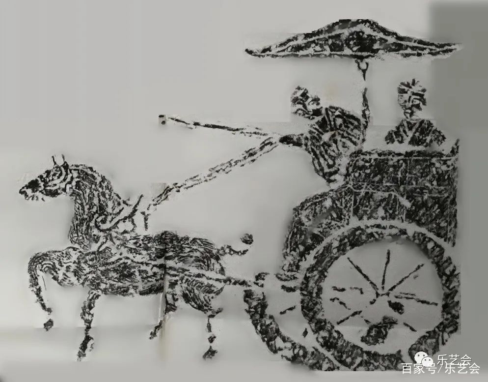 中国 徐州漢画像石 拓本 車馬出 中国 徐州漢画像石 拓本 車