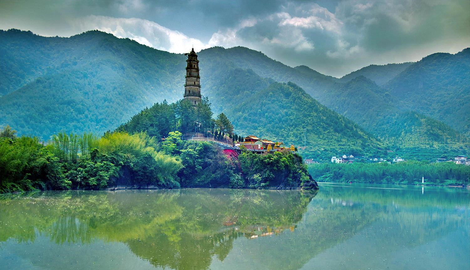 古梅县八景