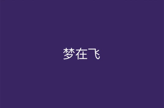 梦在飞（小说）_百度百科