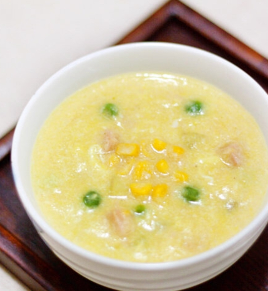 虾仁青豆芝士汤