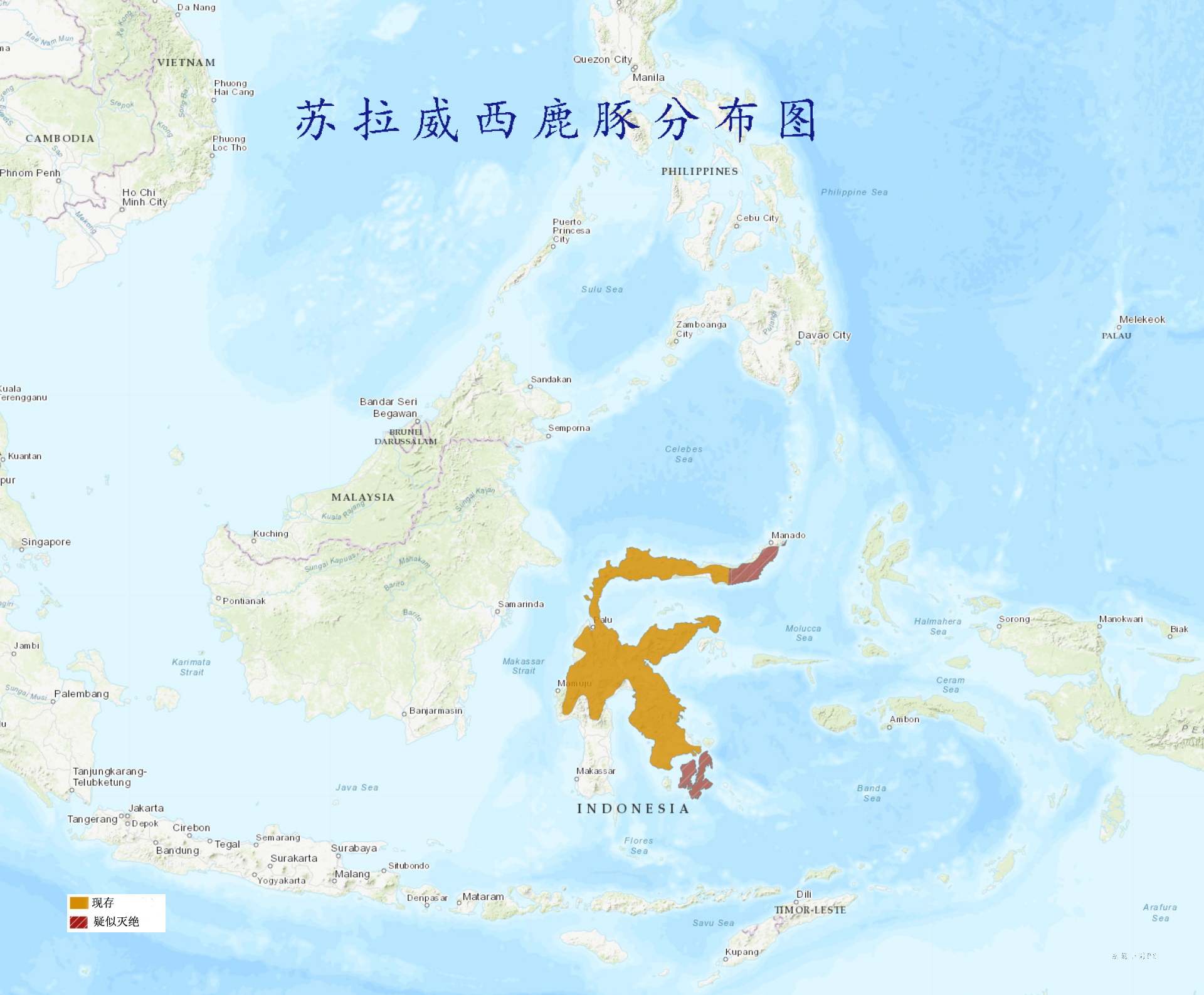  p>苏拉威西鹿豚(学名: i>babyrousa celebensis /i>):体长85-110厘米