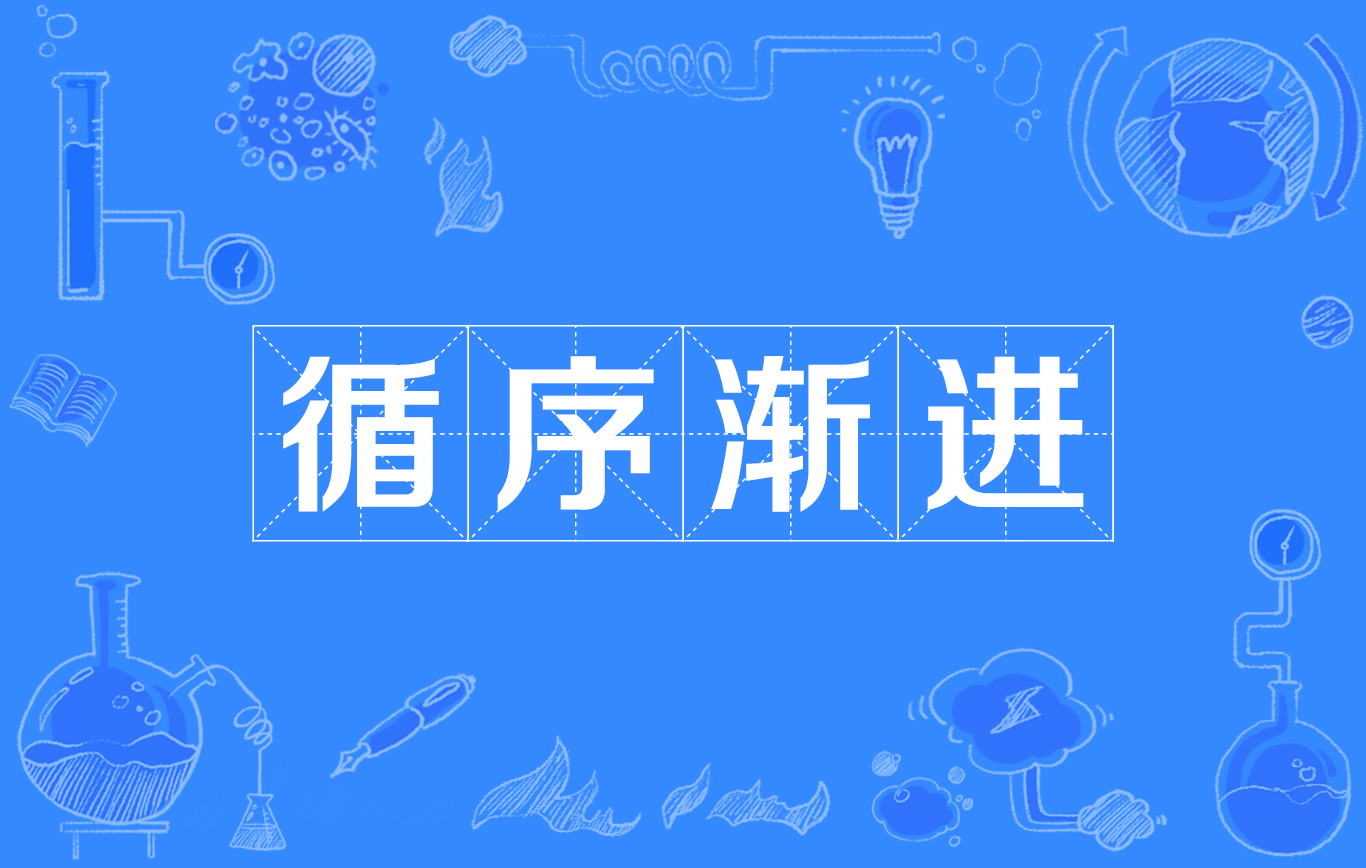  p>循序渐进是一个汉语成语,读音是xún xù jiàn jìn,意思是按一定