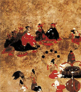 东汉佚名乐舞百戏图
