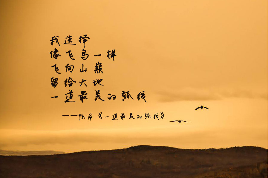  p data-id="gn76c4c5rd">《一道最美的弧线》是陈昂创作的一首现代诗