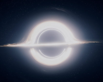 <p>电影《星际穿越》黑洞现身