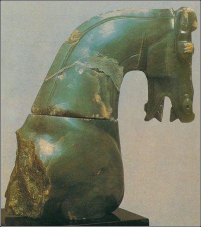  p>汉玉马首是汉代文物. /p>