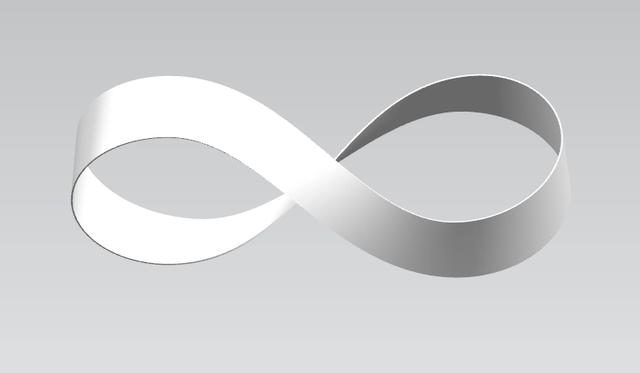 普通纸带具有两个面(即双侧曲面),一个正面,一个反面,两个面可以涂成