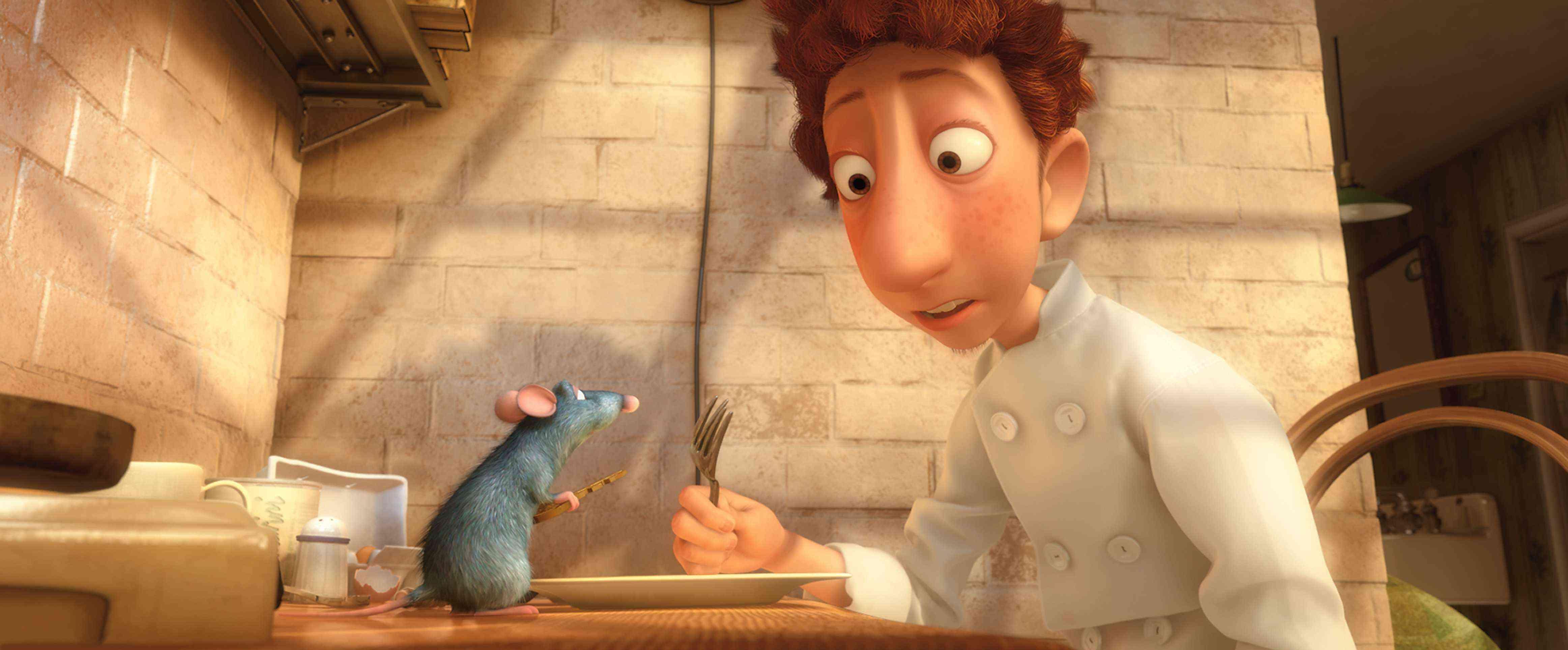  p>《美食总动员》是2007年一部由皮克斯动画制作室制作,华特迪士尼