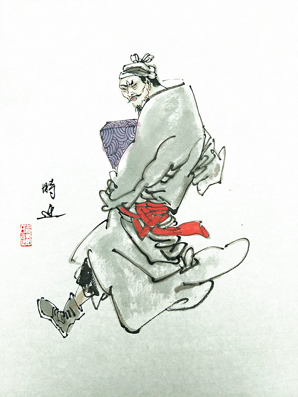  p>国画"水浒108将"长卷,为当代画家 a target="_blank" href="/item