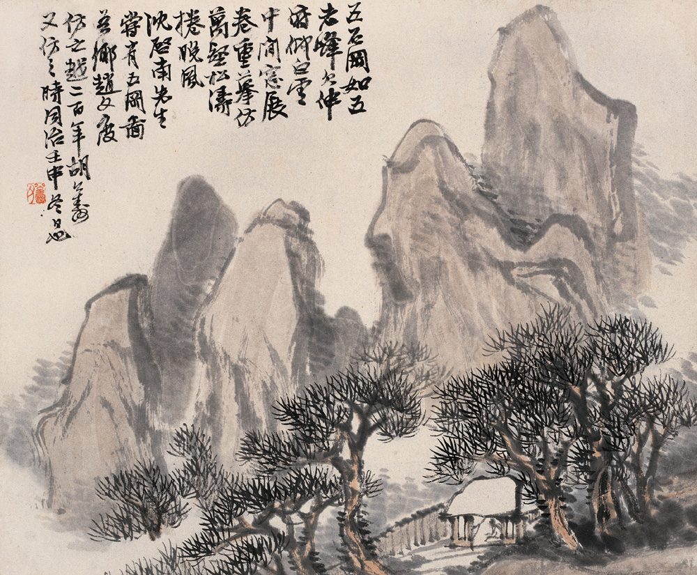  p>胡公寿(1823年—1886年),初名远,号瘦鹤,小樵,别号横云山民,华亭