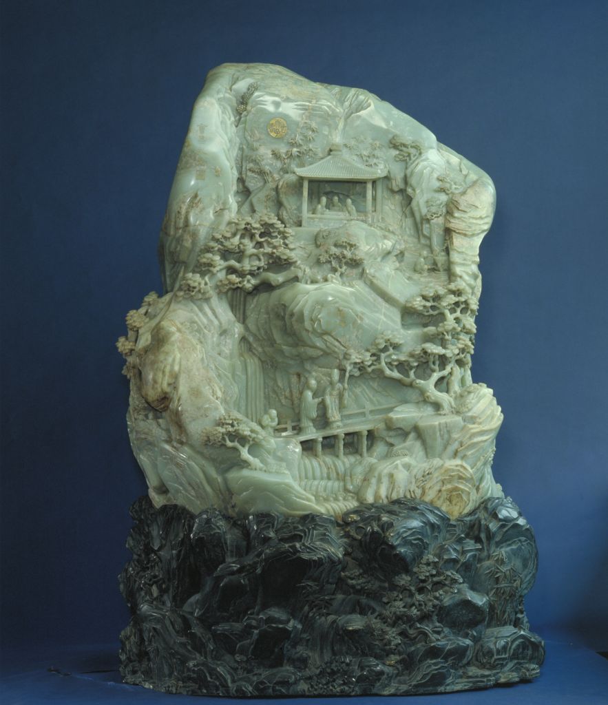  p>清会昌九老图玉山是清乾隆时期的雕塑. /p>