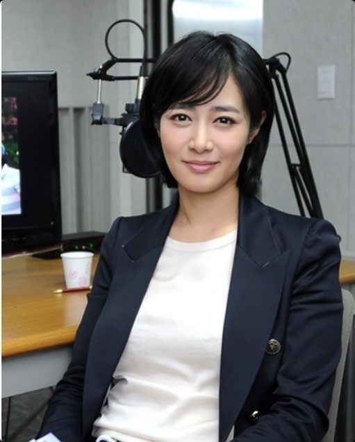  p>金珠河,韩国mbn电视台的新闻节目女主持人.