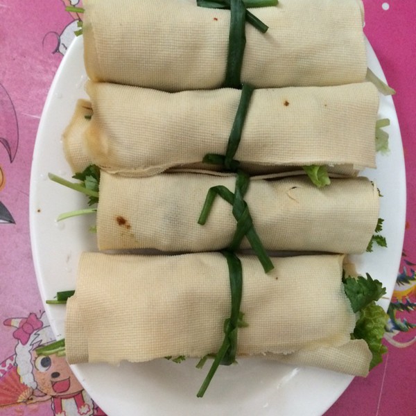 干豆腐青菜卷