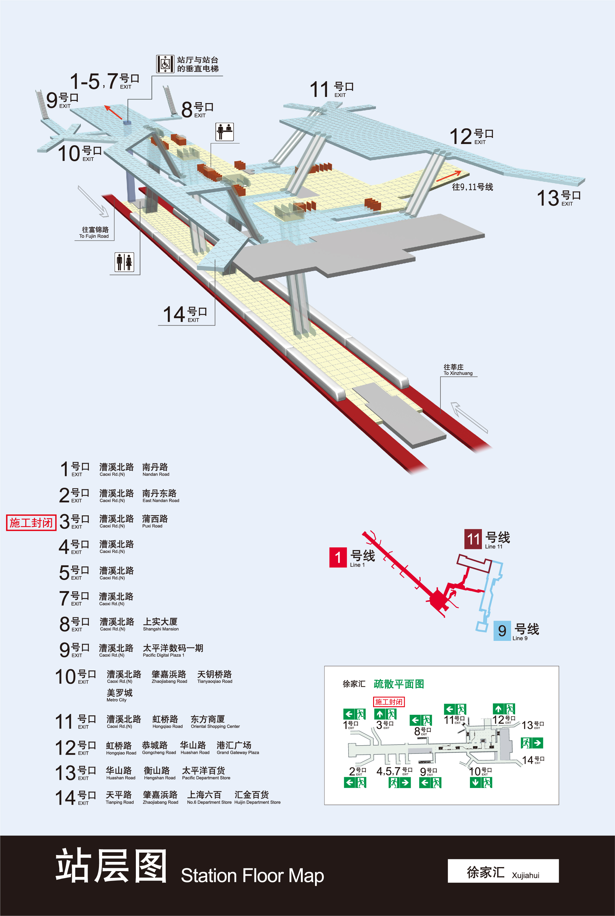  p>徐家汇站(xujiahui station),位于上海市徐汇区虹桥路,华山路衡山