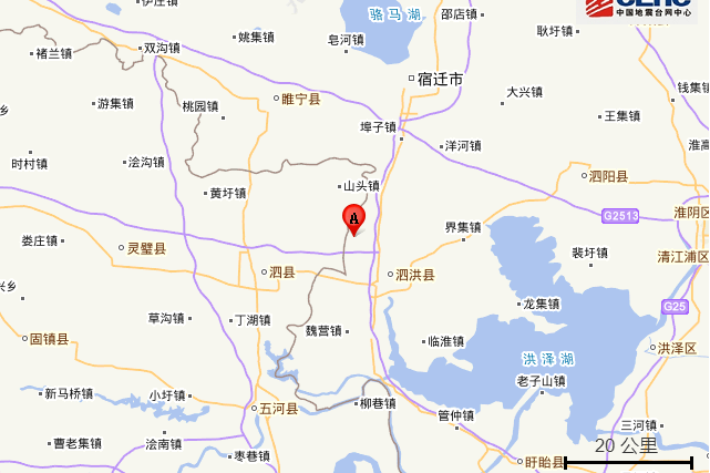  p>2022年3月19日19时09分,江苏宿迁市泗洪县( i>北纬33.