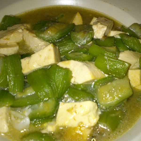 豆腐焖丝瓜