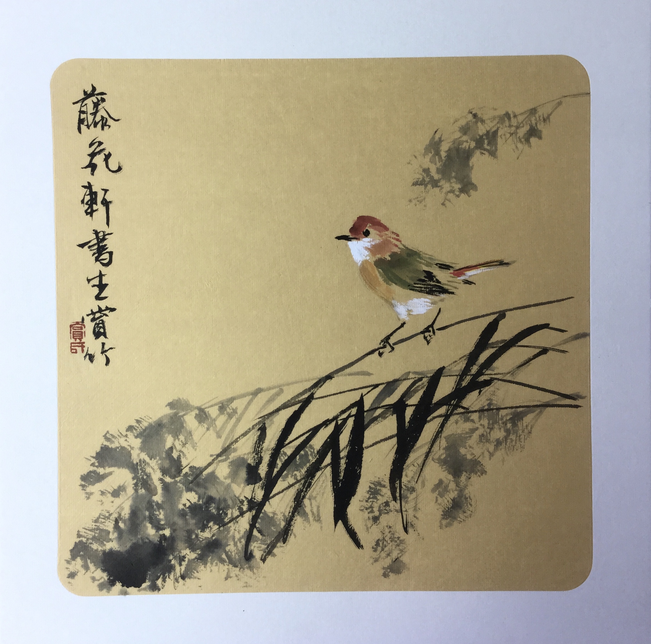 赏竹,著名花鸟画家,1948年生,20岁时拜花鸟