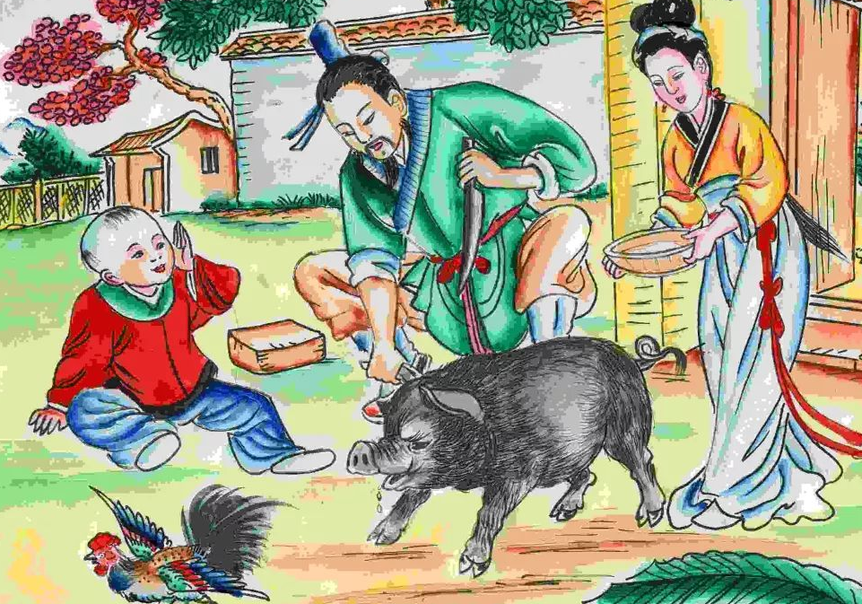 《曾子杀猪》点明做人需以诚信为本的道理_百科TA说
