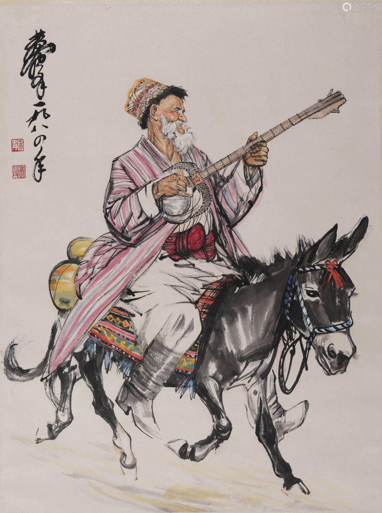 黄胄（中国近现代中国画、人物画家、收藏家、社会活动家）_百度百科