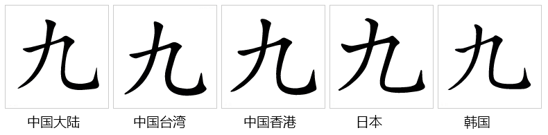 九（汉语文字）_百度百科