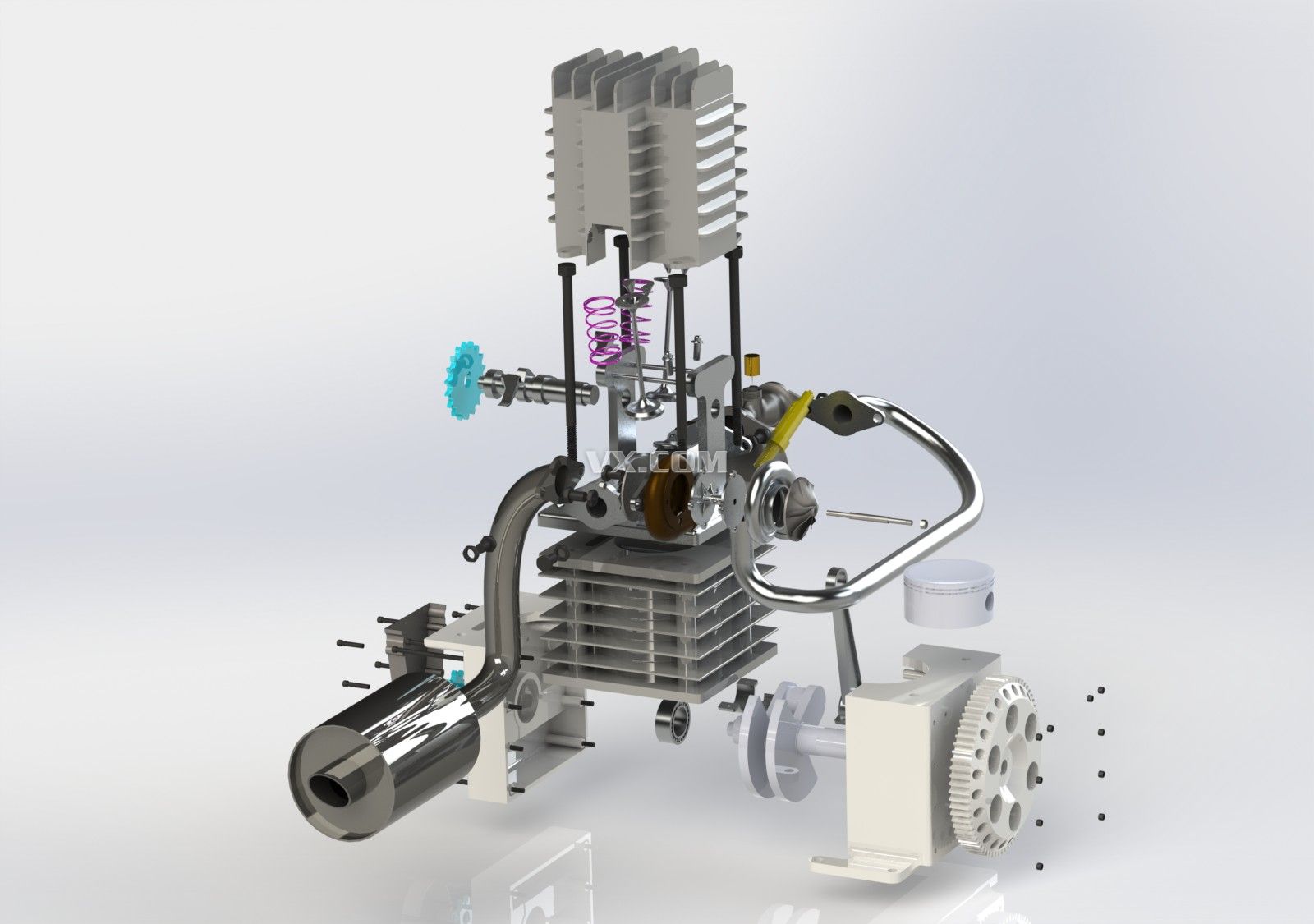 单缸四冲程发动机