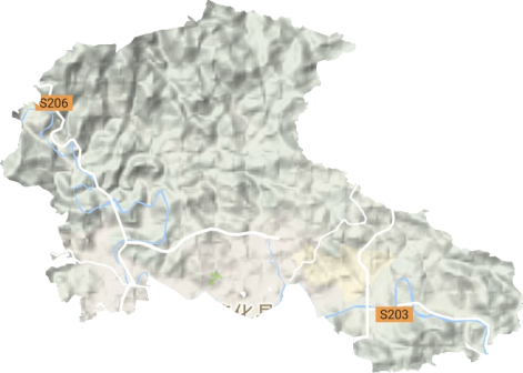 <p>浔中镇地形图