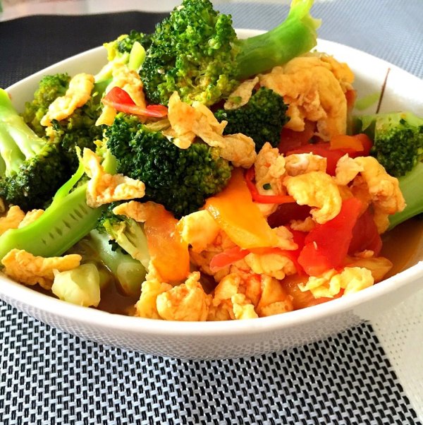 番茄蛋香西兰花