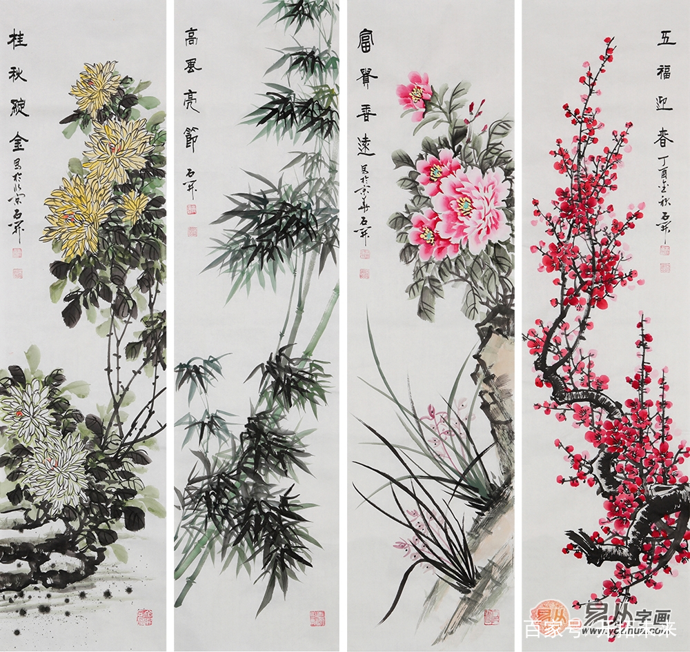 国画梅兰竹菊赏析浮躁中的余存一丝清凉_百科TA说