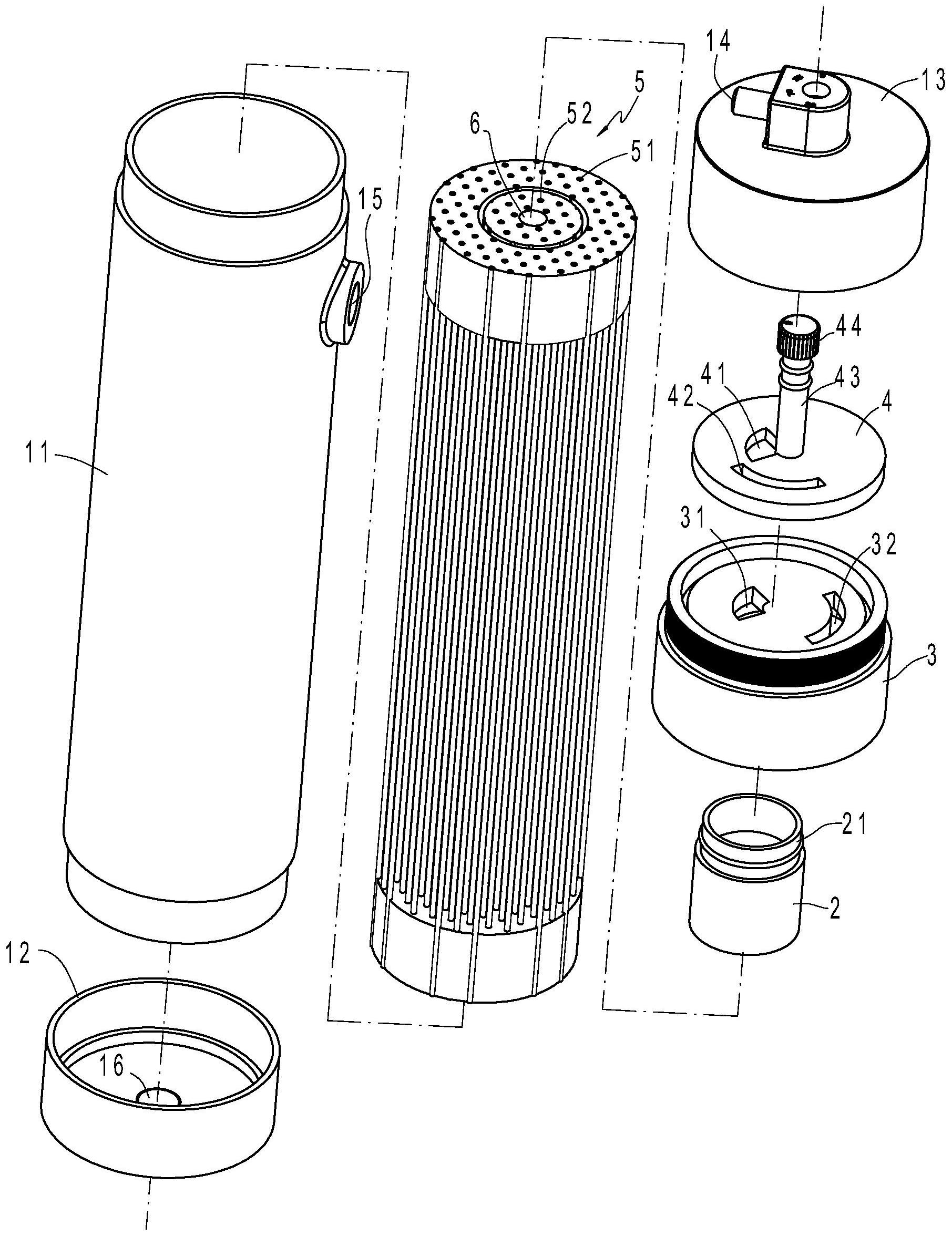 脱盐率可调的中空纤维膜滤芯