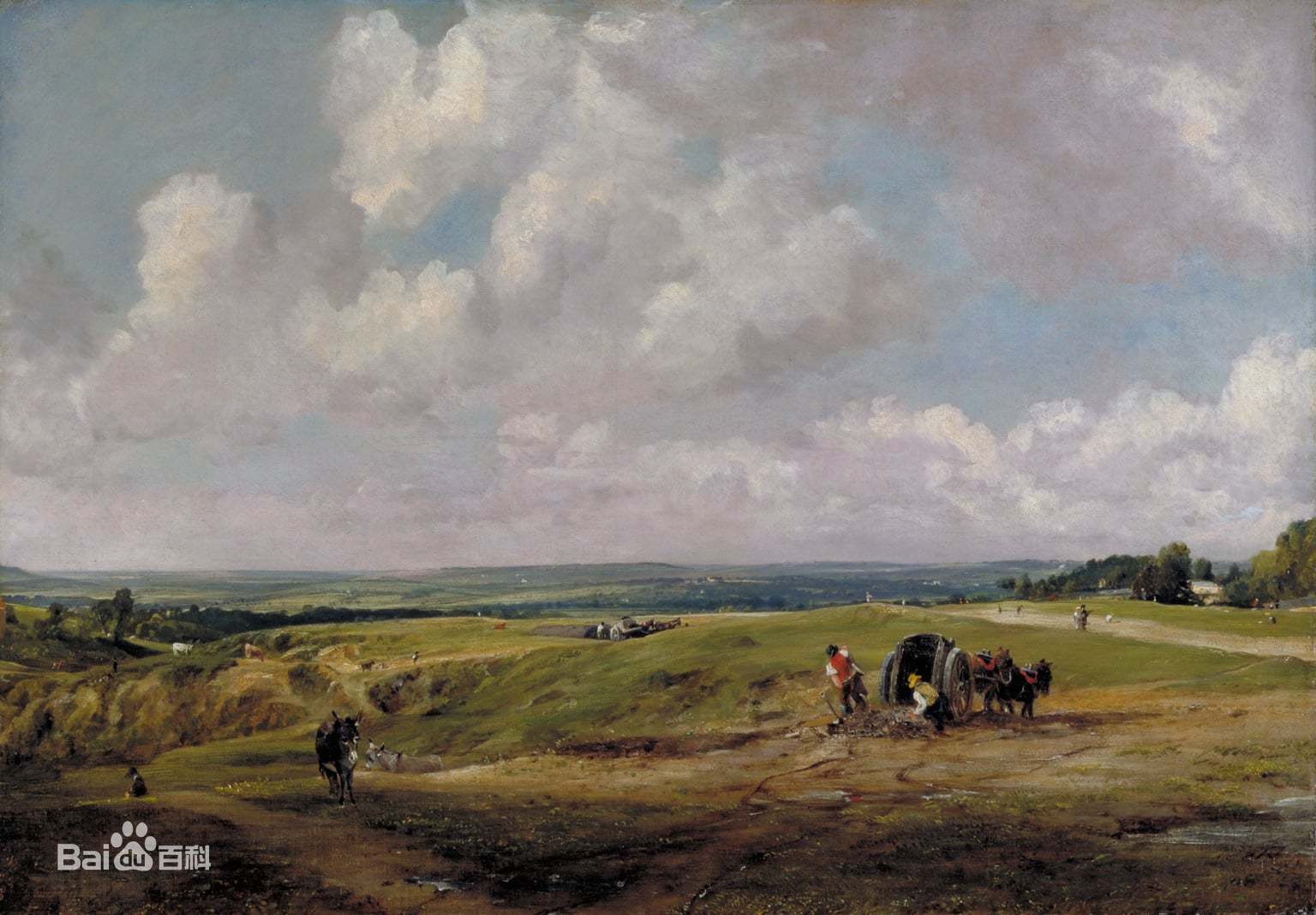 " data-lemmaid="10991527">约翰·康斯太勃尔 /a>创作的油画作品