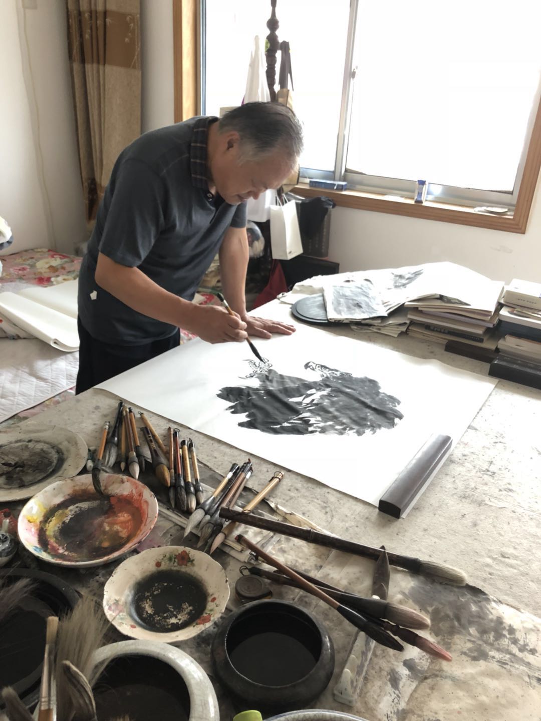  p>王存山,男,1955年出生于山东阳谷,中国著名花鸟画家,齐派弟子的