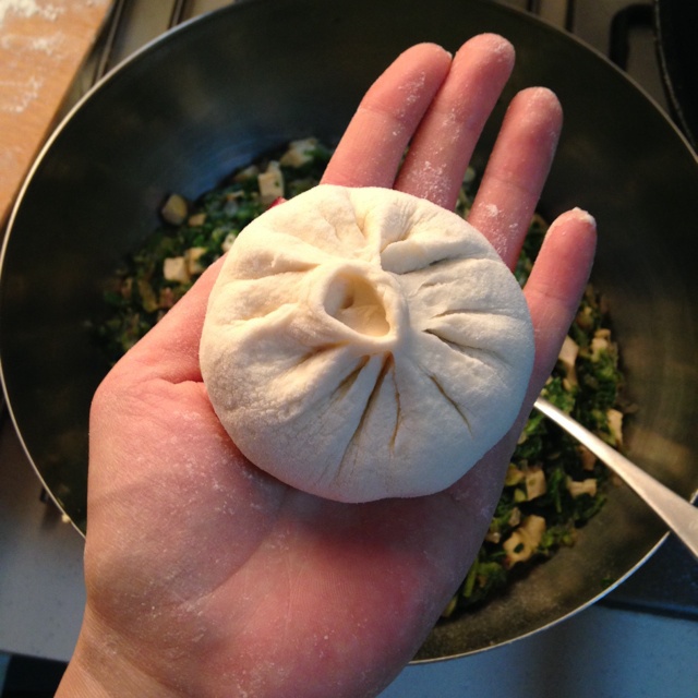 菠菜豆腐粉丝包子